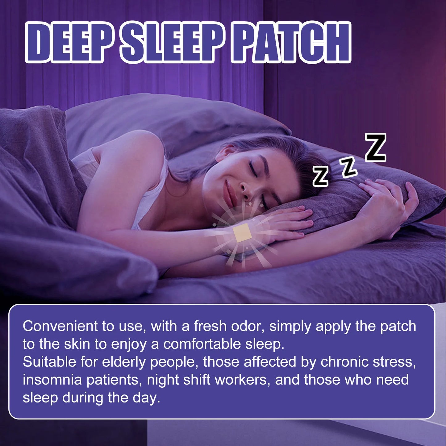 Sleep Patches Insomnia Treatment Relieve Headache Decompression Neurasthenia Soothing Plasters Body Relaxing Help Sleeping Patch