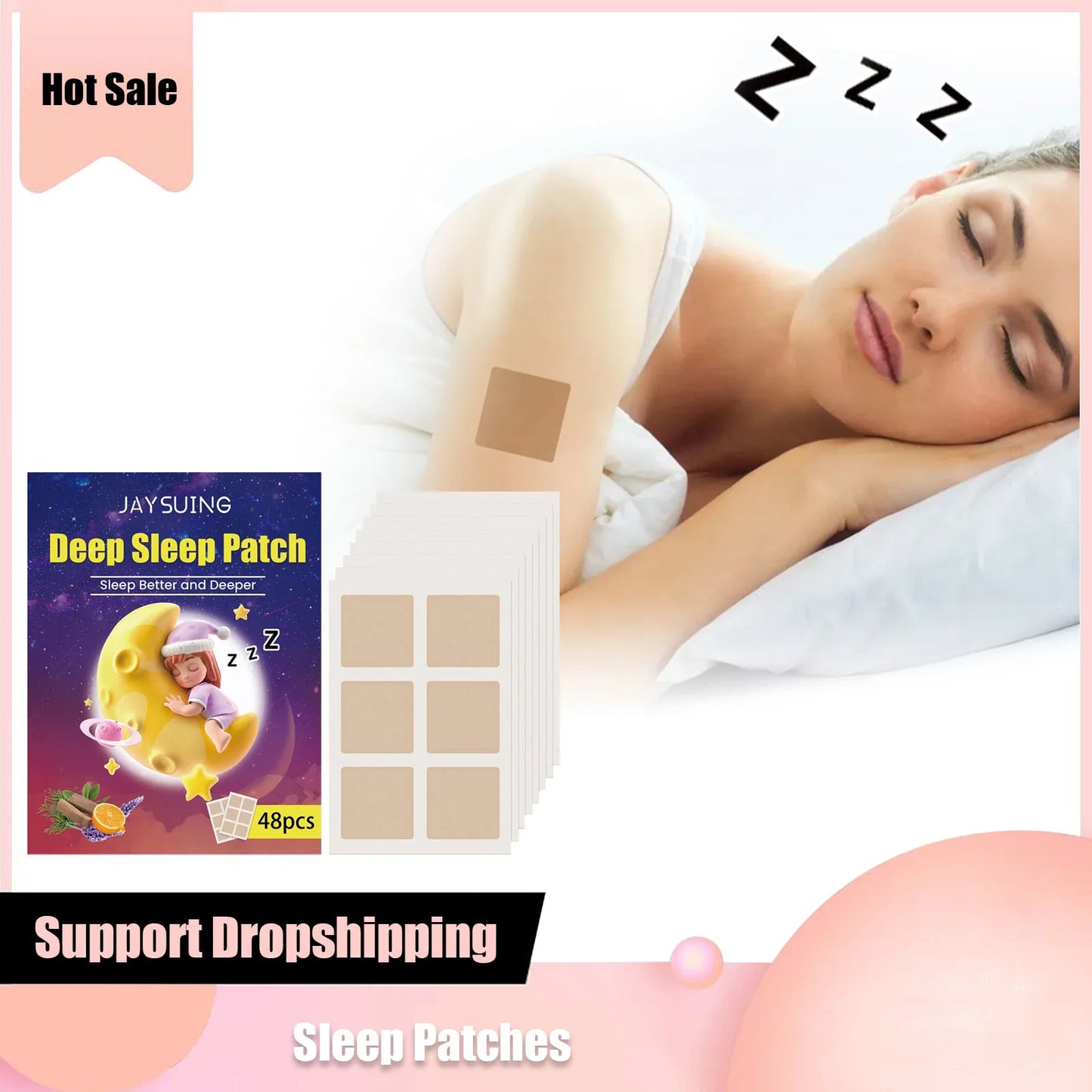 Sleep Patches Insomnia Treatment Relieve Headache Decompression Neurasthenia Soothing Plasters Body Relaxing Help Sleeping Patch